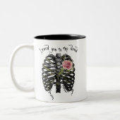 スケルトンの胸部が死ぬまで愛する ツートーンマグカップ (左)