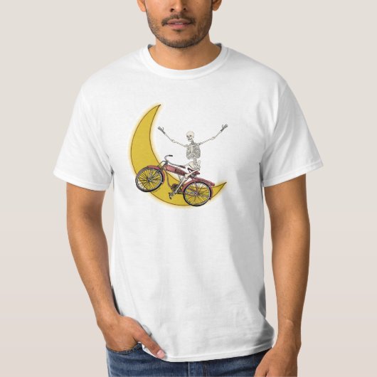 スケルトンの自転車Tシャツ Tシャツ (正面)