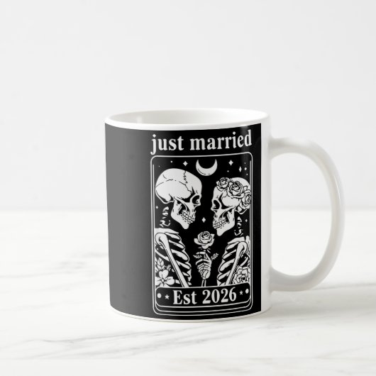 スケルトンの花嫁と花婿の結婚式 コーヒーマグカップ (右)