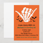 スケルトンの誕生日招待状 招待状 (正面/裏面)