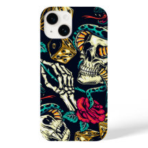スケルトンの骨のイラスト iPhoneケース