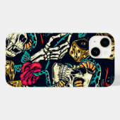 スケルトンの骨のイラスト iPhoneケース Case-Mate iPhoneケース (裏面 (横))