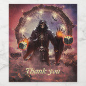 スケルトンの魅力的で神秘的なシナリオ ワインラベル (シングルラベル)