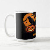 スケルトンの魔女の帽子パンプキンハロウィングロー 🍂 コーヒーマグカップ (左)