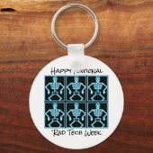 スケルトンの「ハッピーナショナル素晴らしいテックウィーク」 キーホルダー (正面)