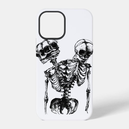 スケルトンのiPhoneケース ダークな美意識 iPhoneケース (裏面)