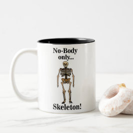 スケルトンのNo-Body面白いデザイン ツートーンマグカップ