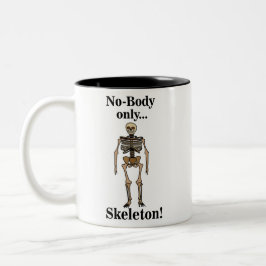 スケルトンのNo-Body面白いデザイン ツートーンマグカップ