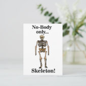 スケルトンのNo-Body面白いデザイン ポストカード (スタンド正面)