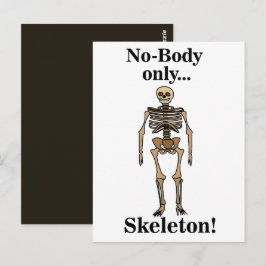 スケルトンのNo-Body面白いデザイン ポストカード