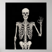 スケルトンのOKジェスチャーのクローズアップ ポスター (正面)