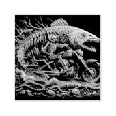 スケルトンは彼のチョッパー・バイクを走り去る道を走った セルフインキングスタンプ (デザイン)