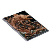 スケルトンは彼のチョッパー・バイクを走り去る道を走った ノートブック (右側)