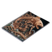 スケルトンは彼のチョッパー・バイクを走り去る道を走った ノートブック (左側)