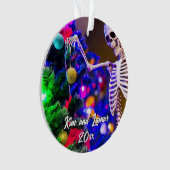 スケルトンぶら下がったのオーナメントカラフルクリスマス オーナメント (正面)