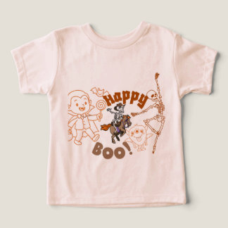 スケルトンやドラキュラが踊るハロウィン キッズTシャツ