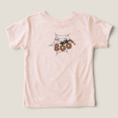 スケルトンやドラキュラが踊るハロウィン キッズTシャツ (デザイン裏面)