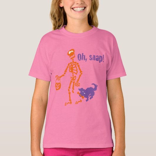 スケルトンをスナップ Tシャツ (正面)