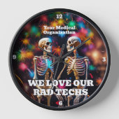 スケルトンを使った素晴らしいテックが大好き 壁時計 (正面)