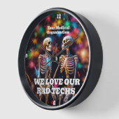 スケルトンを使った素晴らしいテックが大好き 壁時計 (傾斜)