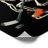 スケルトンアイスホッケーハロウィーンの衣装メンズボーイズキッド ポスター (角)