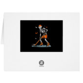 スケルトンアイスホッケーハロウィーン少年たち面白いハロウィーン (裏面横)