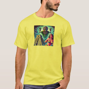 スケルトンアステカレトロマートルビーチガイ Tシャツ