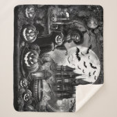 スケルトンウィッチカボチャ シェルパブランケット (正面)