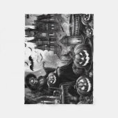 スケルトンウィッチカボチャ フリースブランケット (正面)