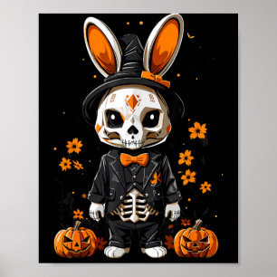 スケルトンウサギのハロウィン仮装 ポスター