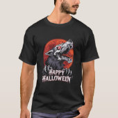 スケルトンウルフ:ハッピーハローウィン Tシャツ (正面)