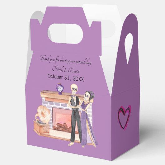 スケルトンエレガントカップルの好意ボックス フェイバーボックス (オープン)