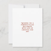 スケルトンエレガントハロウィーンの水彩画 (裏面)