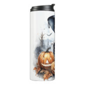 スケルトンエレガントハロウィーンの水彩画 タンブラー (回転左)