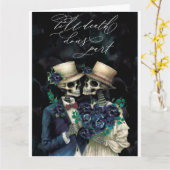 スケルトンエレガントユーカリプトゥスハロウィーン記念日 カード (黄色い花)