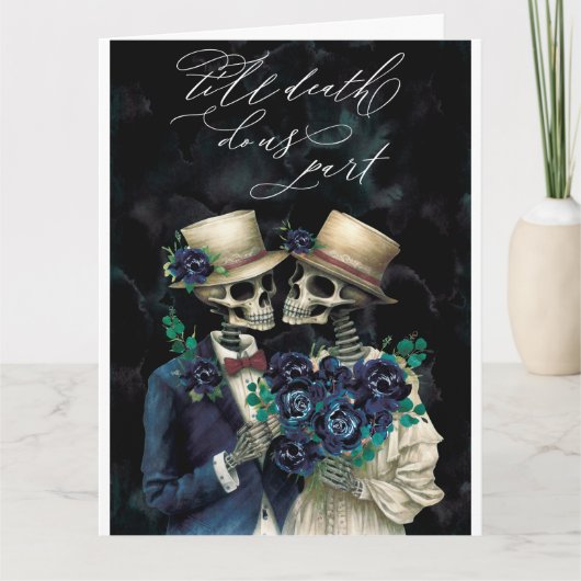 スケルトンエレガントユーカリプトゥスハロウィーン記念日 カード (正面)