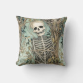 スケルトンエレガントヴィンテージハロウィーン クッション (正面)