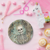 スケルトンエレガントヴィンテージハロウィーン ペーパープレート (パーティー)