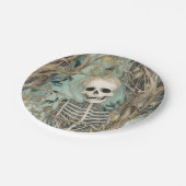 スケルトンエレガントヴィンテージハロウィーン ペーパープレート (アングル)