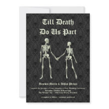 スケルトンエレガント結婚式招待状