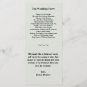 スケルトンエレガント結婚式 プログラム (裏面)