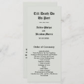 スケルトンエレガント結婚式 プログラム (正面/裏面)