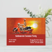 スケルトンオンモーターバイクハロウィーン招待状 招待状 (スタンド正面)