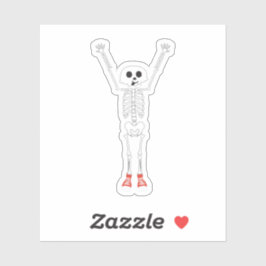 スケルトンカッコいいハロウィーンデザイン シール