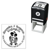 スケルトンカップル受け入れ名差出人住所 セルフインキングスタンプ (インサイチュ)