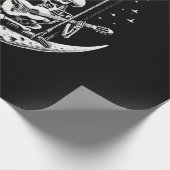 スケルトンカップル月のギター ラッピングペーパー (角)