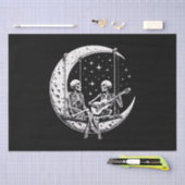 スケルトンカップル月のギター 薄葉紙 (クラフト)