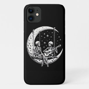 スケルトンカップル月のギター iPhone 11 ケース