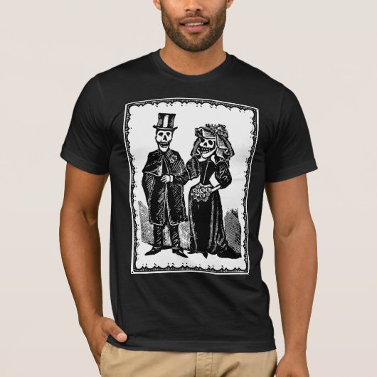 スケルトンカップル – シャカスタマイズツ(Skeleton Coule) Tシャツ (正面)