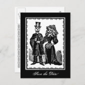 スケルトンカップル(日付の保存) – はがき 案内ポストカード (正面/裏面)